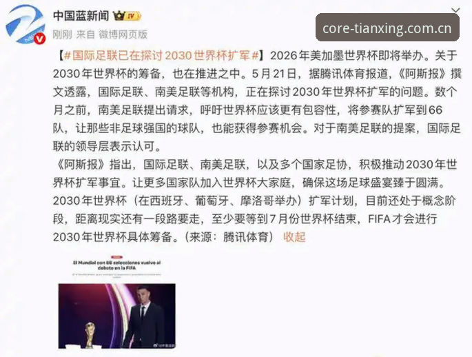 2030世界杯扩军66队完整指南：中国男足重返舞台的技术分析